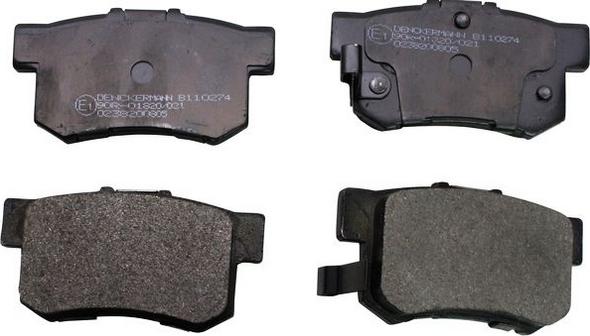 Denckermann B110274 - Гальмівні колодки, дискові гальма autozip.com.ua