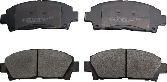Denckermann B110741 - Гальмівні колодки, дискові гальма autozip.com.ua