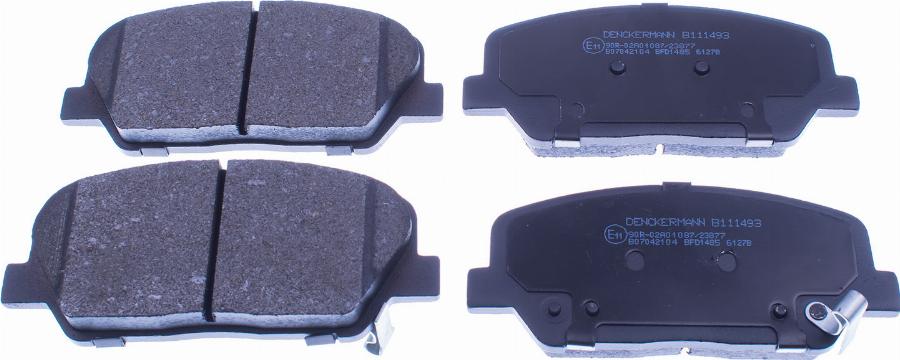 Denckermann B111493 - Гальмівні колодки, дискові гальма autozip.com.ua