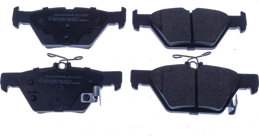 Denckermann B111547 - Гальмівні колодки, дискові гальма autozip.com.ua
