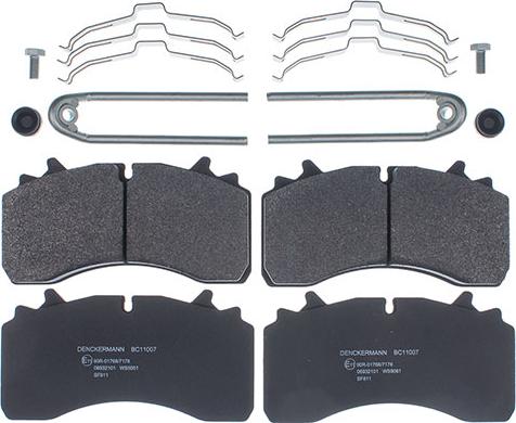 Denckermann BC11007 - Гальмівні колодки, дискові гальма autozip.com.ua