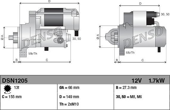 Denso 428000-9210 - Стартер autozip.com.ua