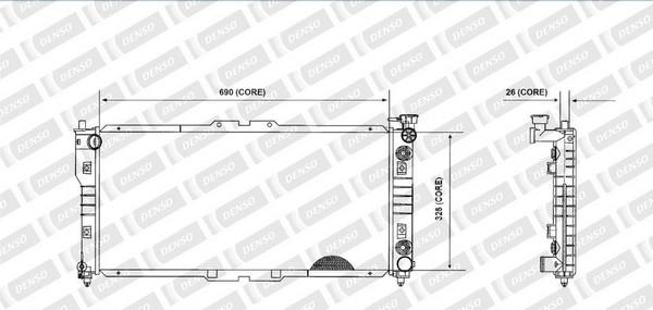 Denso 221-3500 - Радіатор, охолодження двигуна autozip.com.ua