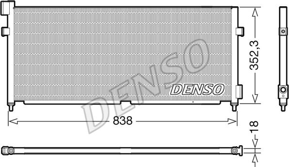 Denso DCN99052 - Конденсатор, кондиціонер autozip.com.ua