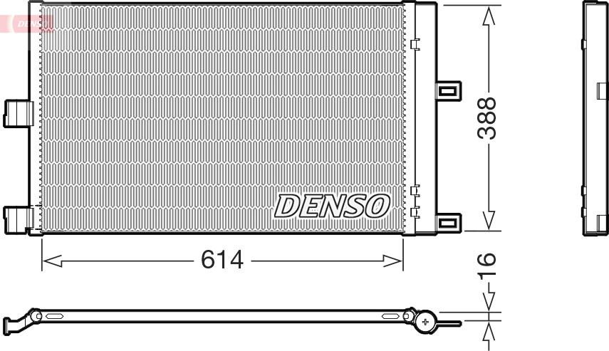 Denso DCN99080 - Конденсатор, кондиціонер autozip.com.ua