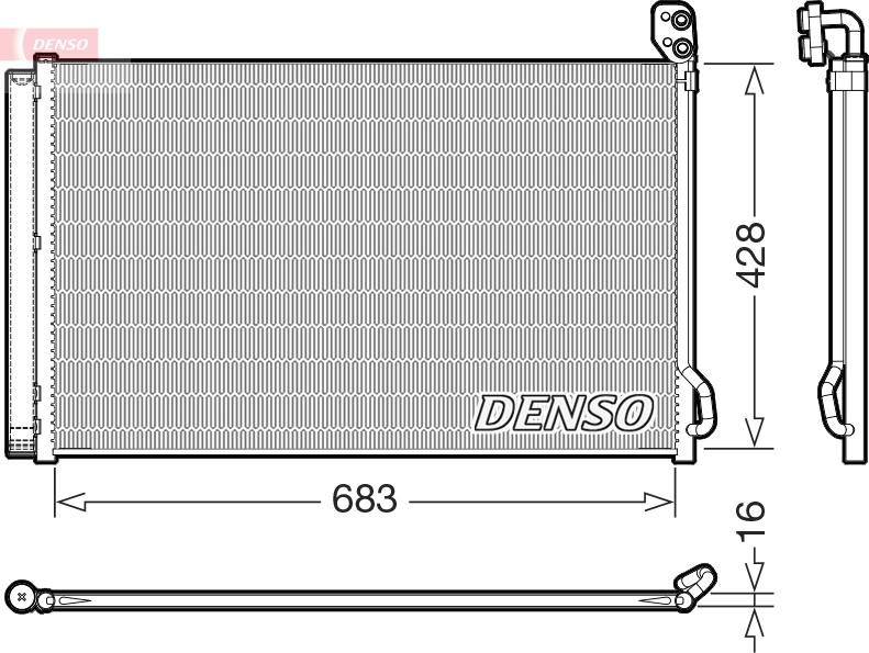 Denso DCN99083 - Конденсатор, кондиціонер autozip.com.ua