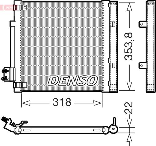 Denso DCN99082 - Конденсатор, кондиціонер autozip.com.ua