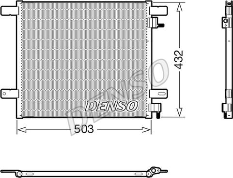 Denso DCN99076 - Конденсатор, кондиціонер autozip.com.ua