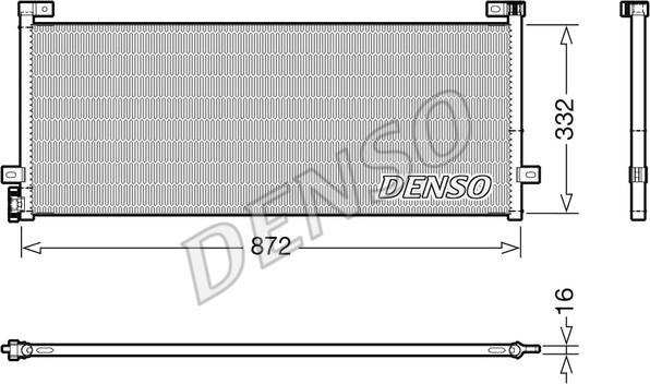 Denso DCN99072 - Конденсатор, кондиціонер autozip.com.ua