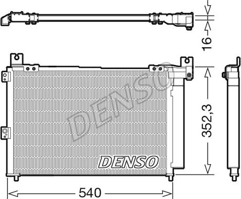 Denso DCN44014 - Конденсатор, кондиціонер autozip.com.ua
