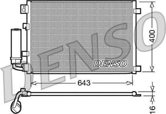 Denso DCN46002 - Акция Радіатор кондиціонера 1.6MPI 16V.2.0MPI 16V NISSAN Qashqai 07-14 autozip.com.ua