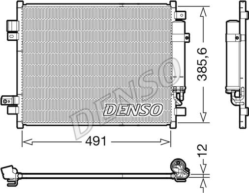 Denso DCN46034 - Конденсатор, кондиціонер autozip.com.ua