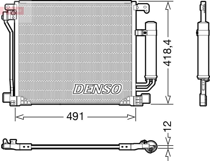 Denso DCN46025 - Конденсатор, кондиціонер autozip.com.ua