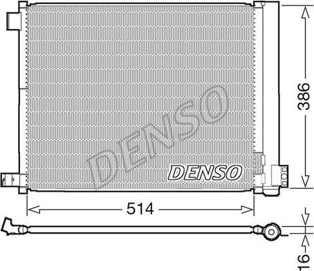 Denso DCN46022 - Конденсатор, кондиціонер autozip.com.ua