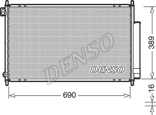 Denso DCN40016 - Конденсатор, кондиціонер autozip.com.ua