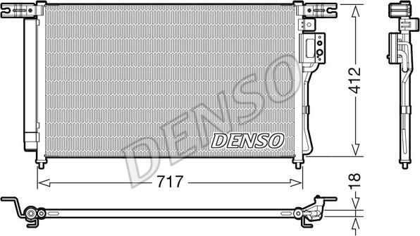 Denso DCN41008 - Конденсатор, кондиціонер autozip.com.ua