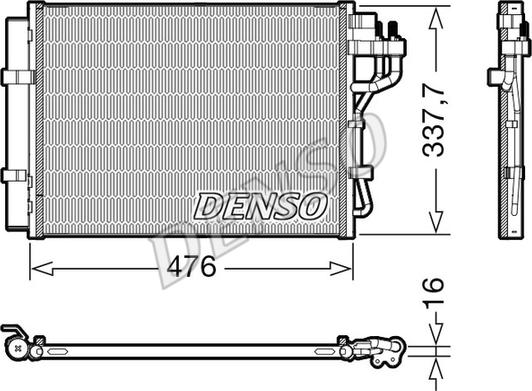 Denso DCN41023 - Конденсатор, кондиціонер autozip.com.ua