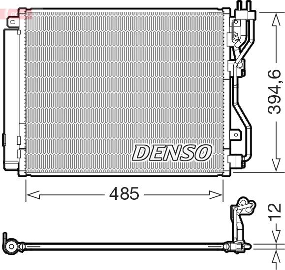 Denso DCN43016 - Конденсатор, кондиціонер autozip.com.ua