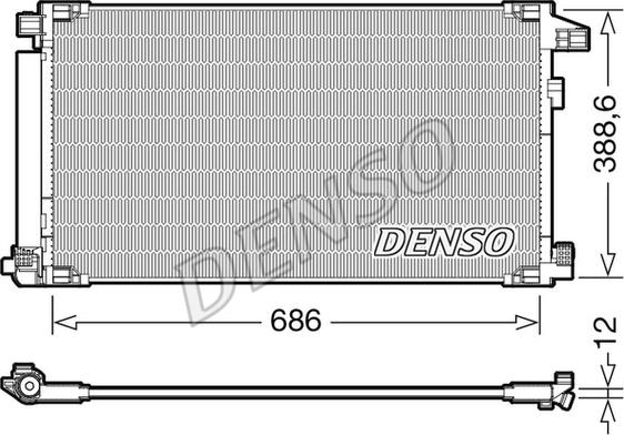 Denso DCN50056 - Конденсатор, кондиціонер autozip.com.ua