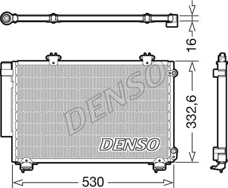 Denso DCN50060 - Конденсатор, кондиціонер autozip.com.ua