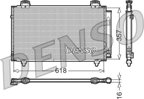 Denso DCN50004 - Конденсатор, кондиціонер autozip.com.ua