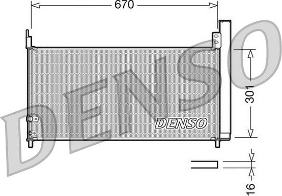Denso DCN50037 - Конденсатор, кондиціонер autozip.com.ua
