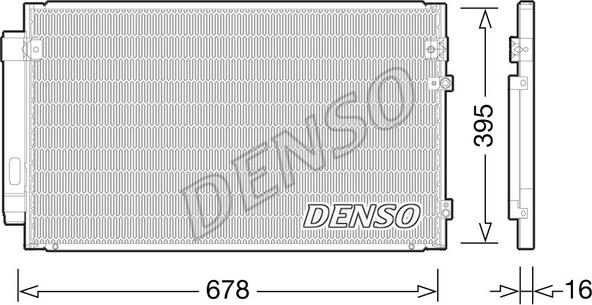 Denso DCN51012 - Конденсатор, кондиціонер autozip.com.ua