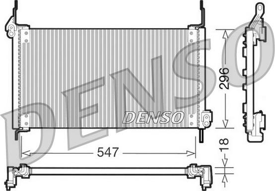 Denso DCN09016 - Конденсатор, кондиціонер autozip.com.ua
