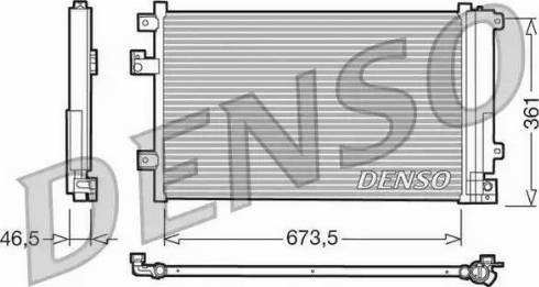 Denso DCN09084 - Конденсатор, кондиціонер autozip.com.ua