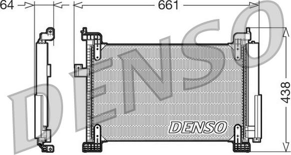 Denso DCN09085 - Конденсатор, кондиціонер autozip.com.ua