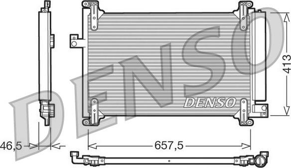 Denso DCN09083 - Конденсатор, кондиціонер autozip.com.ua