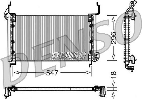 Denso DCN09082 - Конденсатор, кондиціонер autozip.com.ua