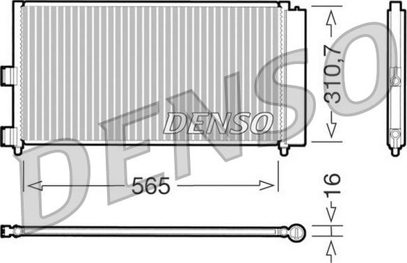 Denso DCN09070 - Конденсатор, кондиціонер autozip.com.ua