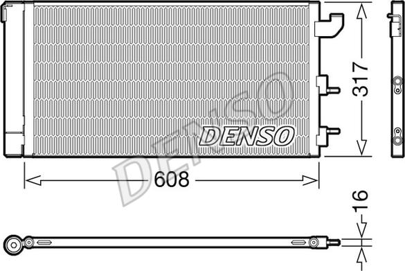 Denso DCN09144 - Конденсатор, кондиціонер autozip.com.ua