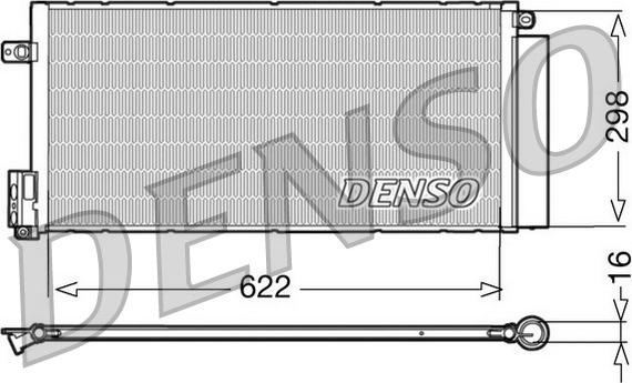 Denso DCN09110 - Конденсатор, кондиціонер autozip.com.ua