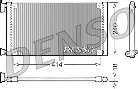 Denso DCN09120 - Конденсатор, кондиціонер autozip.com.ua