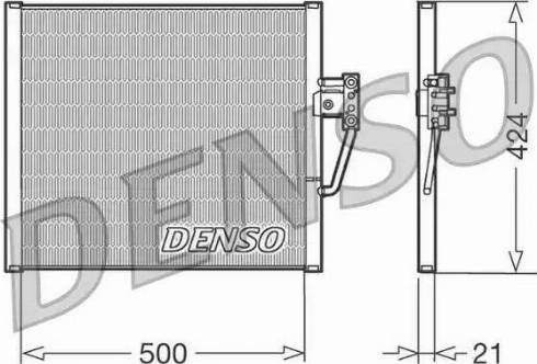 Denso DCN05005 - Конденсатор, кондиціонер autozip.com.ua
