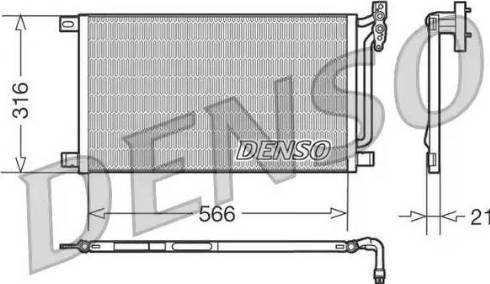 Denso DCN05003 - Конденсатор, кондиціонер autozip.com.ua