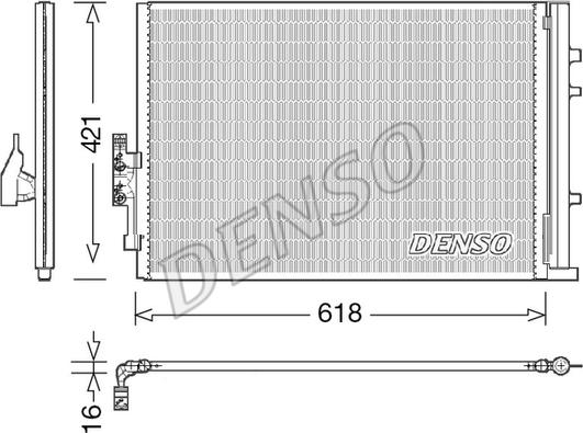 Denso DCN05016 - Конденсатор, кондиціонер autozip.com.ua