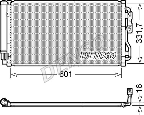 Denso DCN05033 - Конденсатор, кондиціонер autozip.com.ua