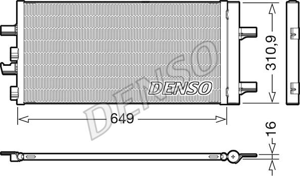 Denso DCN05104 - Конденсатор, кондиціонер autozip.com.ua