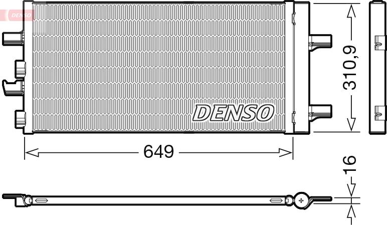Denso DCN05104 - Конденсатор, кондиціонер autozip.com.ua