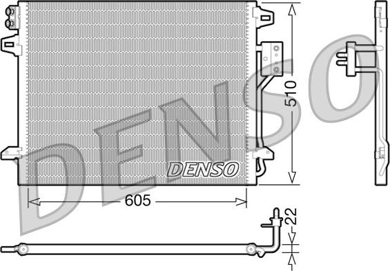 Denso DCN06006 - Конденсатор, кондиціонер autozip.com.ua