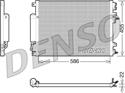 Denso DCN06001 - Конденсатор, кондиціонер autozip.com.ua