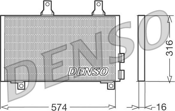 Denso DCN01002 - Конденсатор, кондиціонер autozip.com.ua