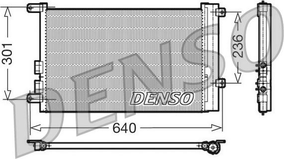 Denso DCN01016 - Конденсатор, кондиціонер autozip.com.ua