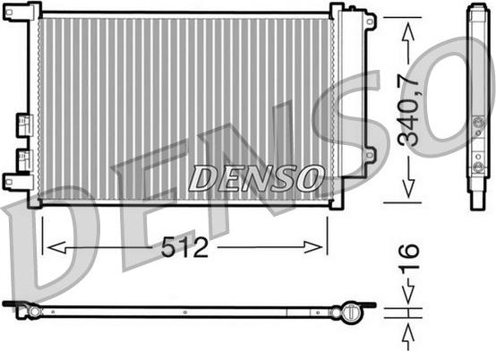 Denso DCN01010 - Конденсатор, кондиціонер autozip.com.ua