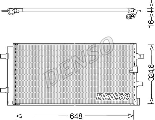 Denso DCN02044 - Конденсатор, кондиціонер autozip.com.ua