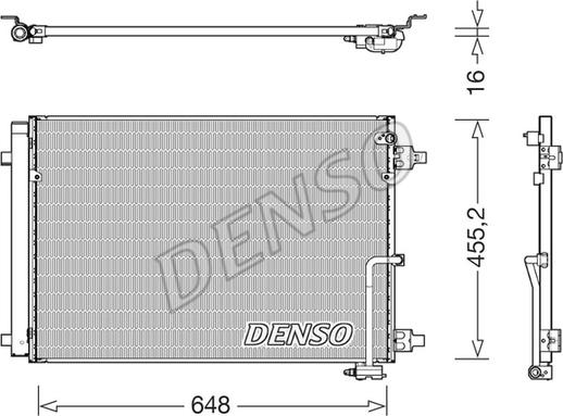 Denso DCN02045 - Конденсатор, кондиціонер autozip.com.ua