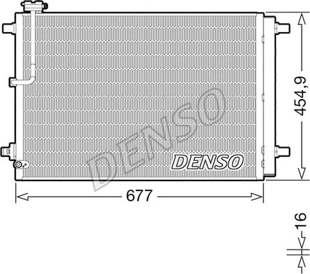 Denso DCN02046 - Конденсатор, кондиціонер autozip.com.ua